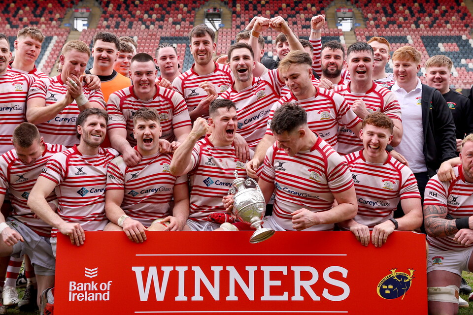 o'flaherty and nenagh celebrate Munster Senior Cup