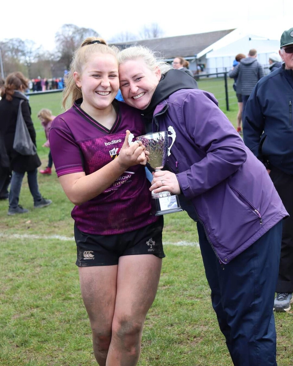 Mother and daughter celebrate trophy success