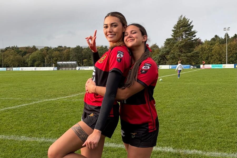Caitlyn and Takiah after a game 