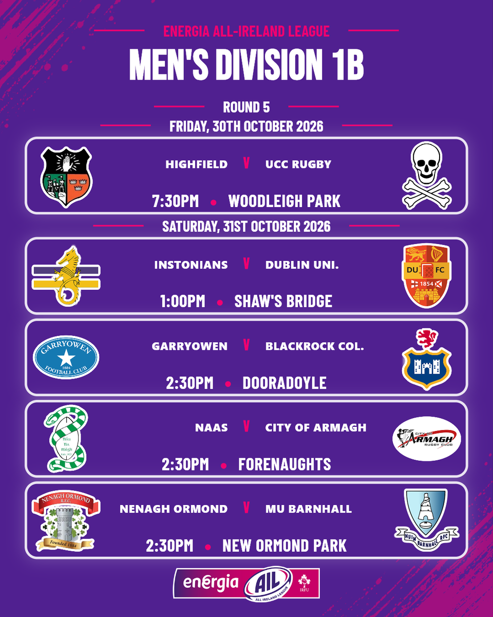 Men's 1B Fixtures Round 5