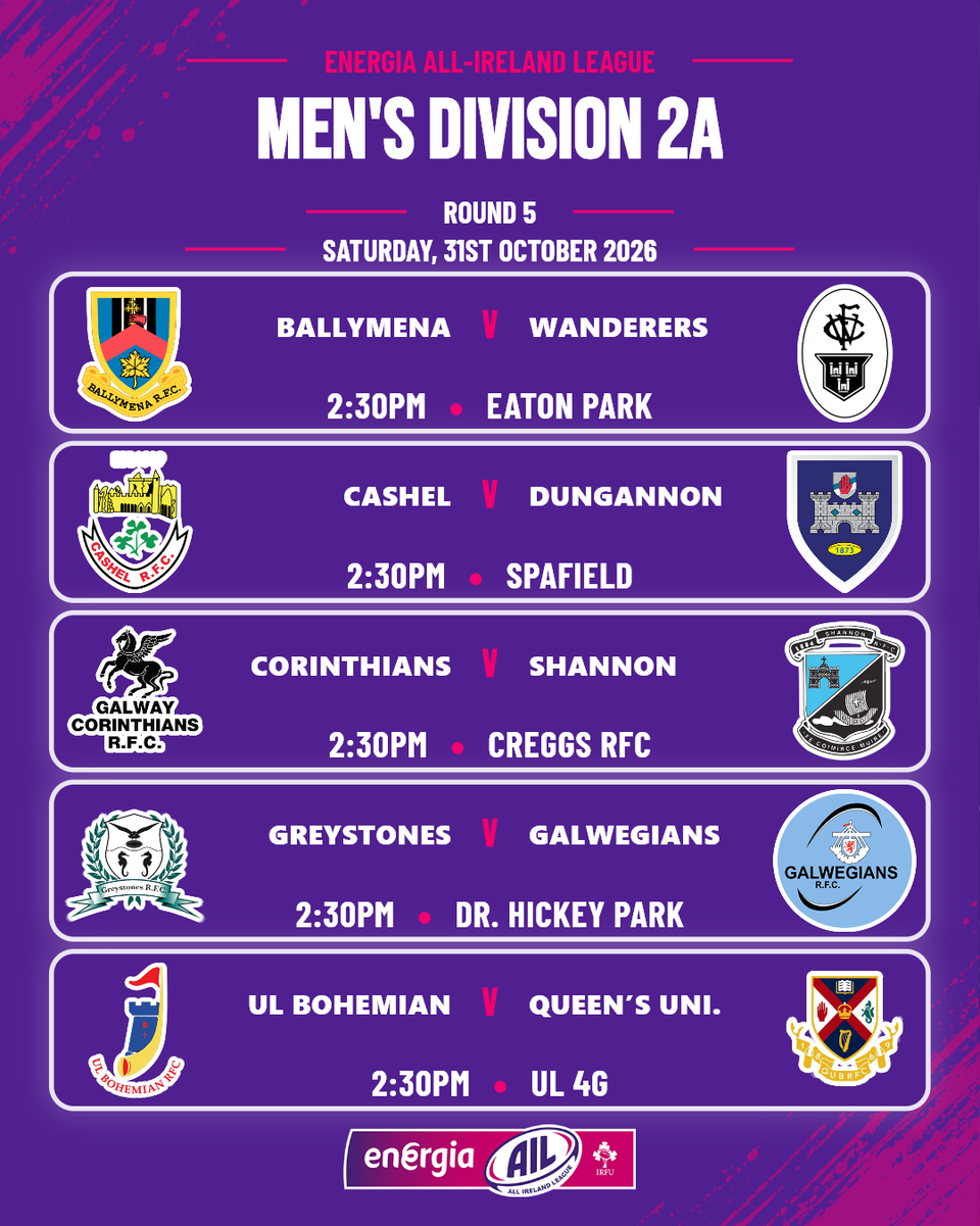 Men's 2A Fixtures Round 5
