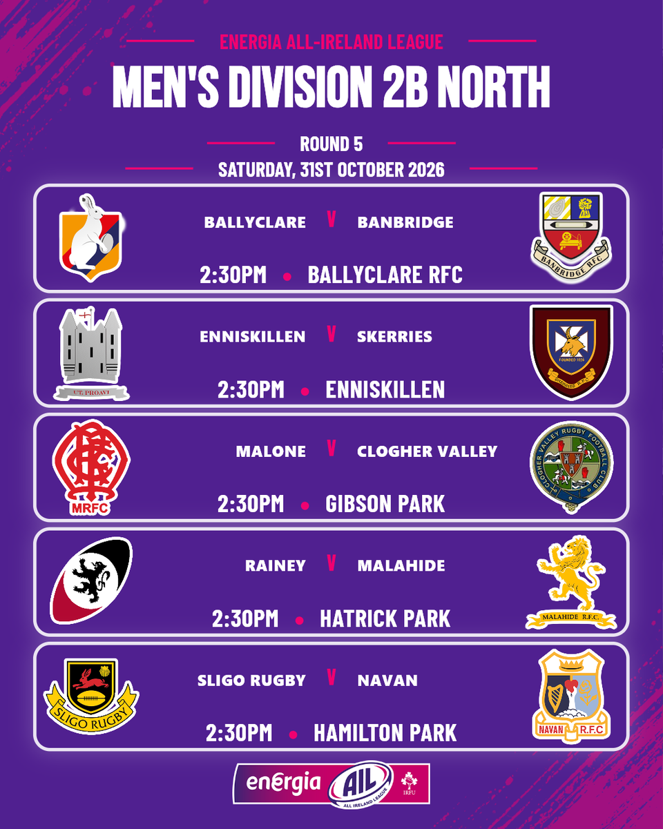 2B North Round 5 Fixtures