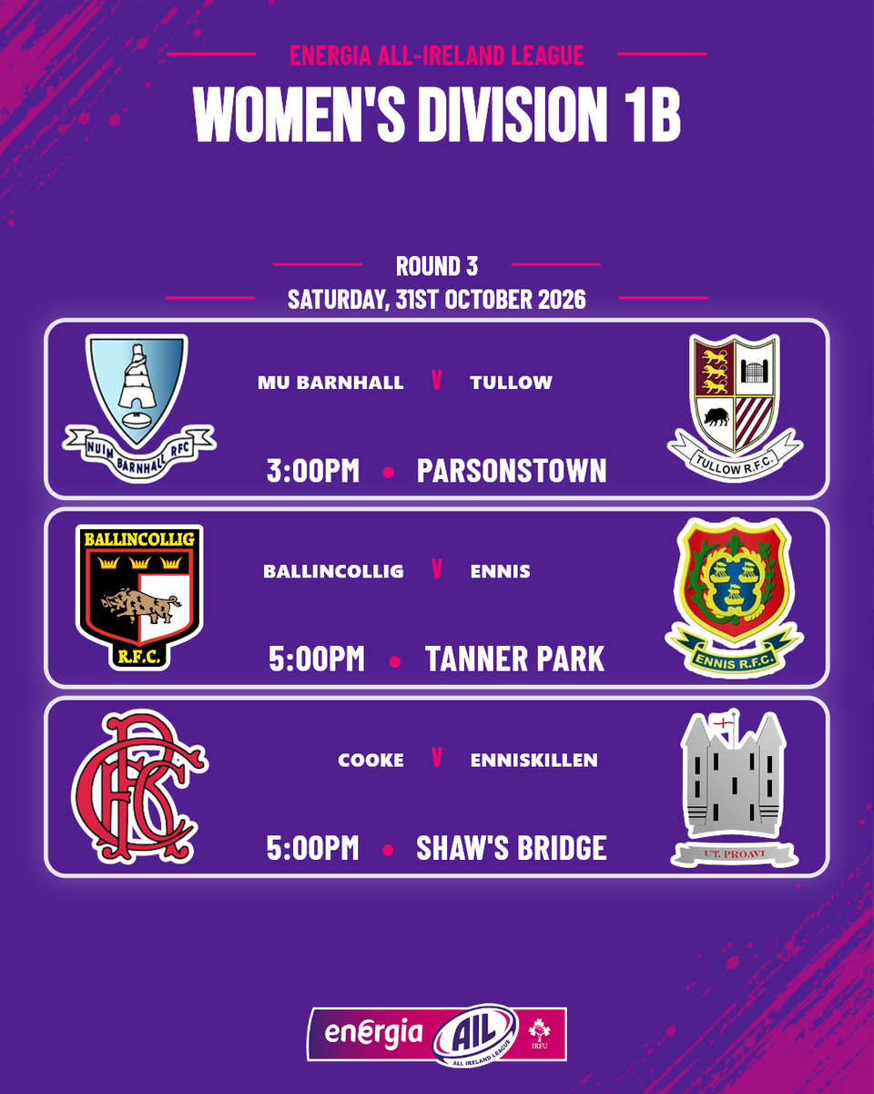 Women's 1B Fixtures Round 3