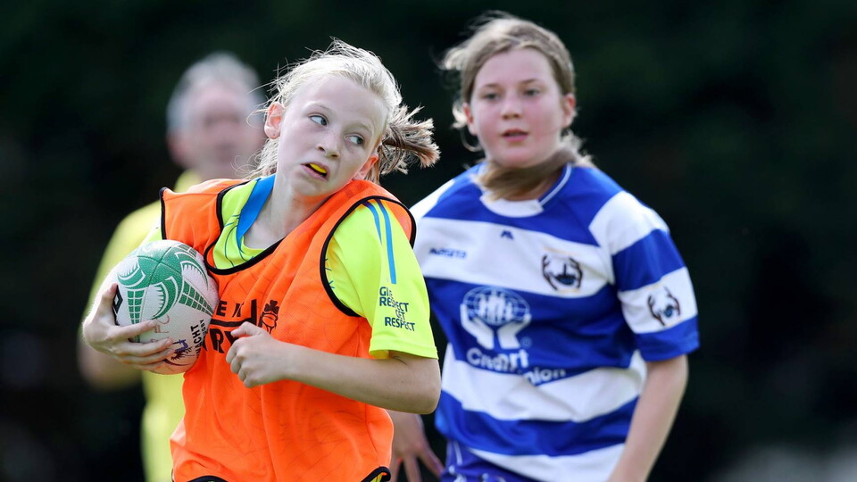 A photo of a girls rugby blitz