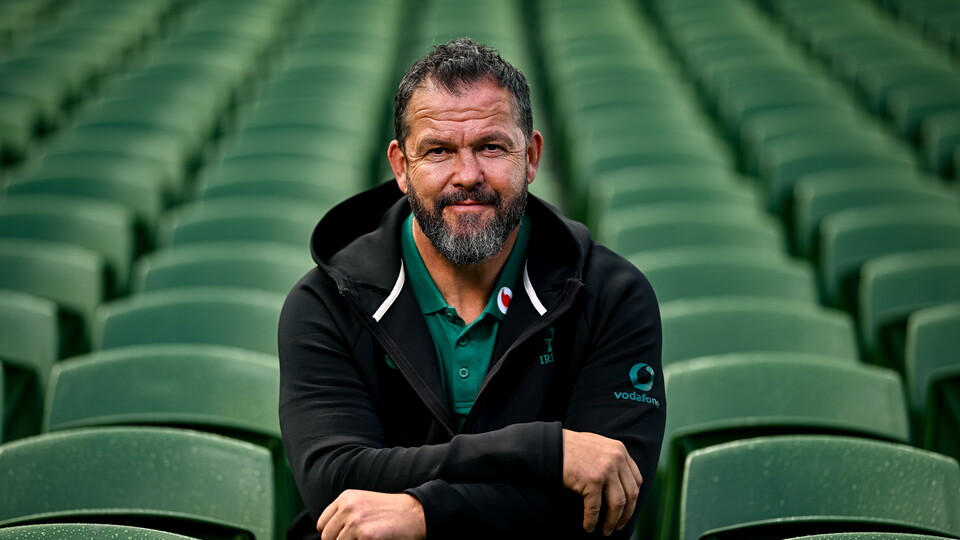 Andy Farrell at Aviva Stadium.