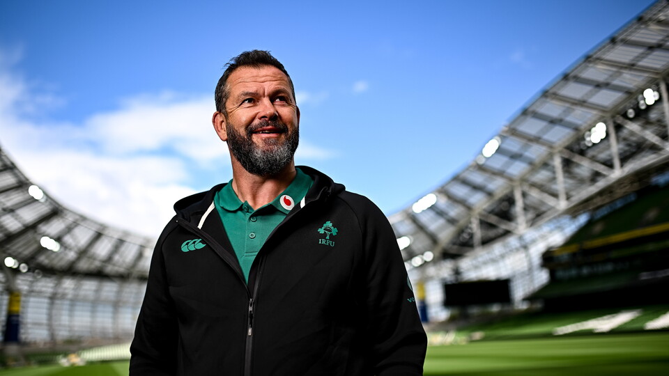Andy Farrell in Aviva Stadium