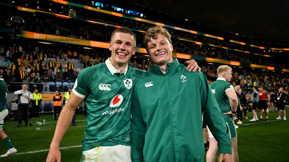Sam and Cian Prendergast after the win over Australia