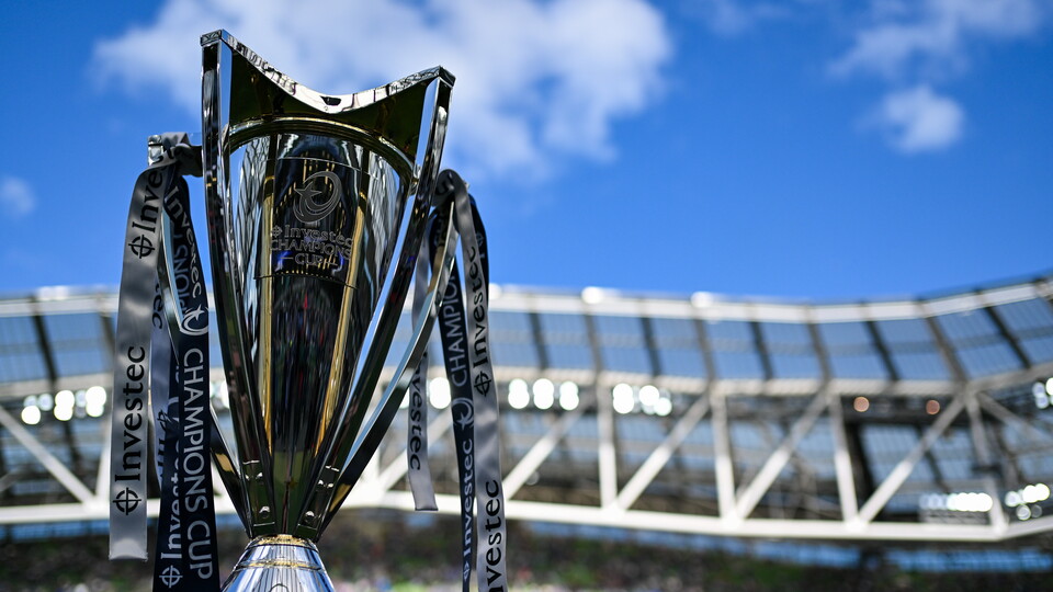 The Champions Cup trophy in Dublin