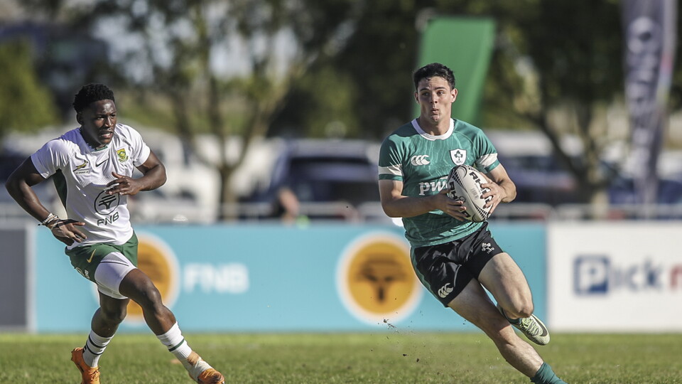 Winger Luke Kelly in action against South Africa U-18s