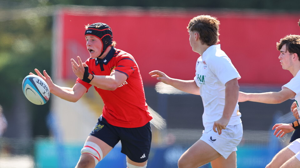 Munster's Seán O'Sullivan in action during their U-18 Clubs Interpro clash with Ulster