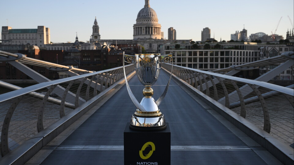 Nations Championship trophy in London