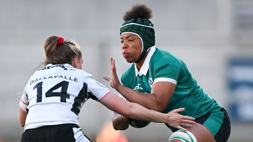 Grace Moore in action for Ireland