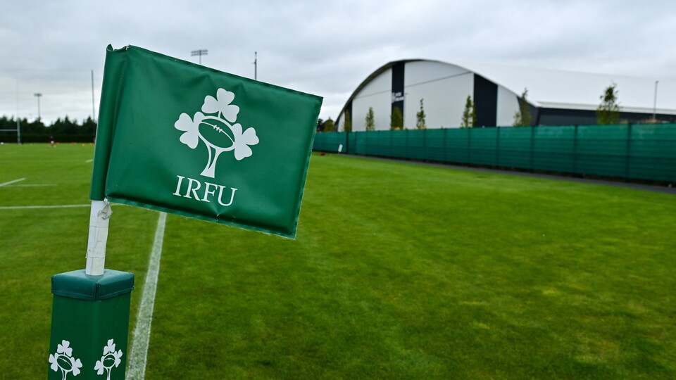 Shot of an IRFU cornerflag at the High Performance Centre