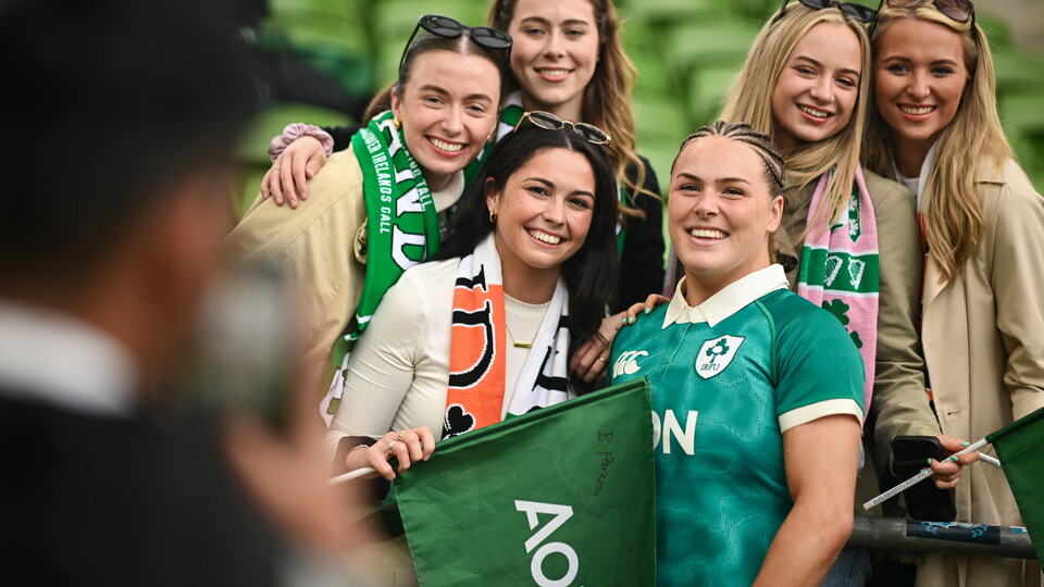 Beibhinn Parsons with supporters