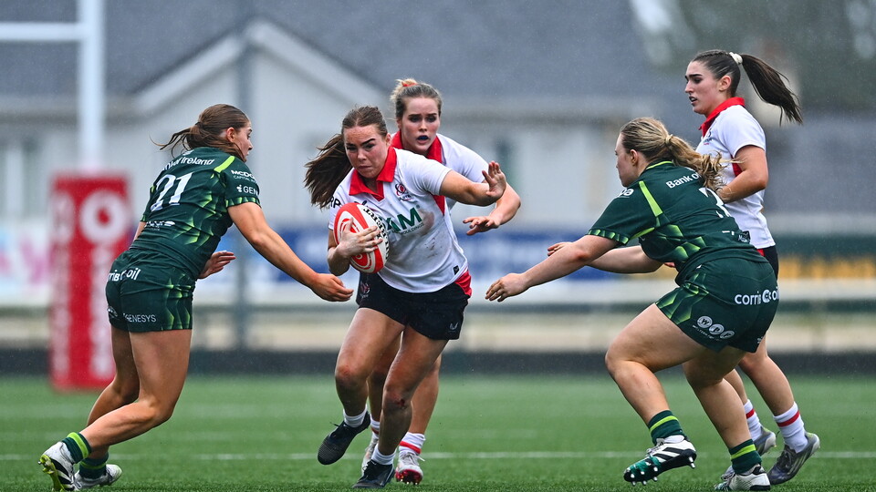 Niamh Marley leads an attack for Ulster