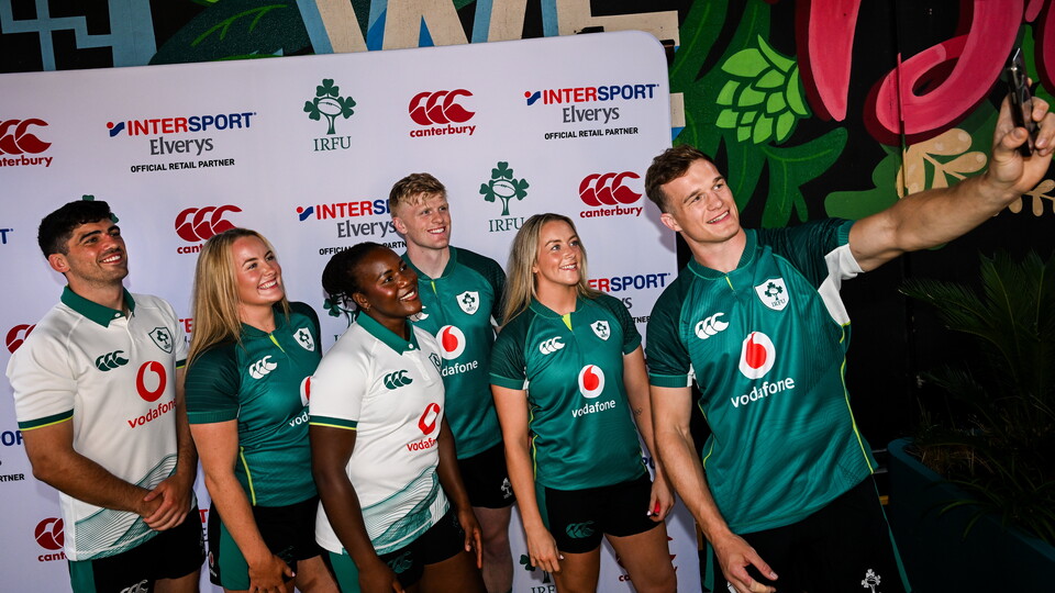 The Ireland players at the launch of the new kit for 2026/27