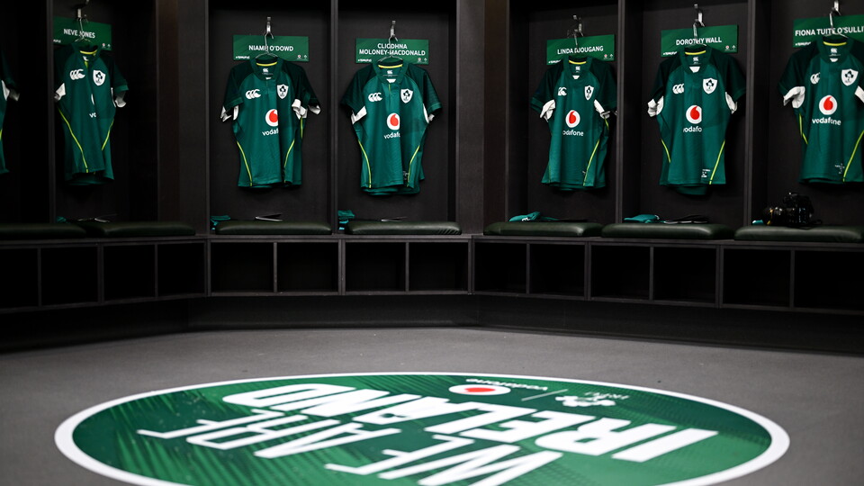 Inside the Ireland Women's dressing room in Tallaght