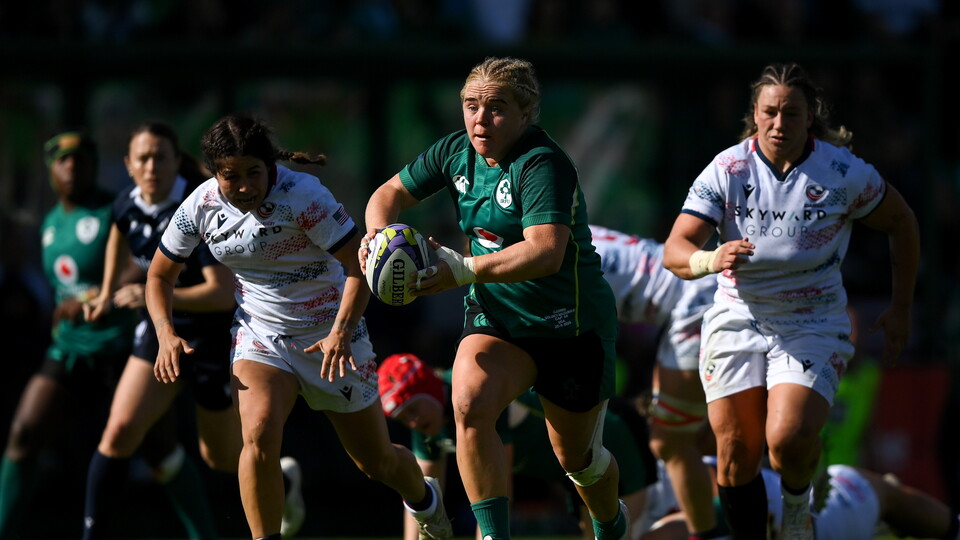 Clíodhna Moloney-MacDonald on the charge for Ireland