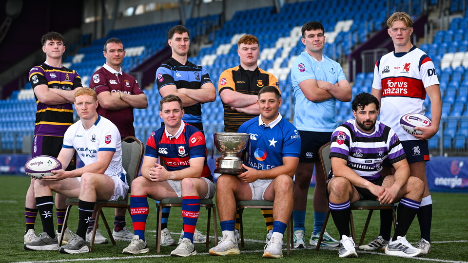 Players from the five Energia All-Ireland League Men's Divisions