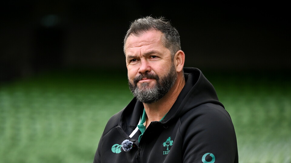 Andy Farrell at Aviva Stadium.