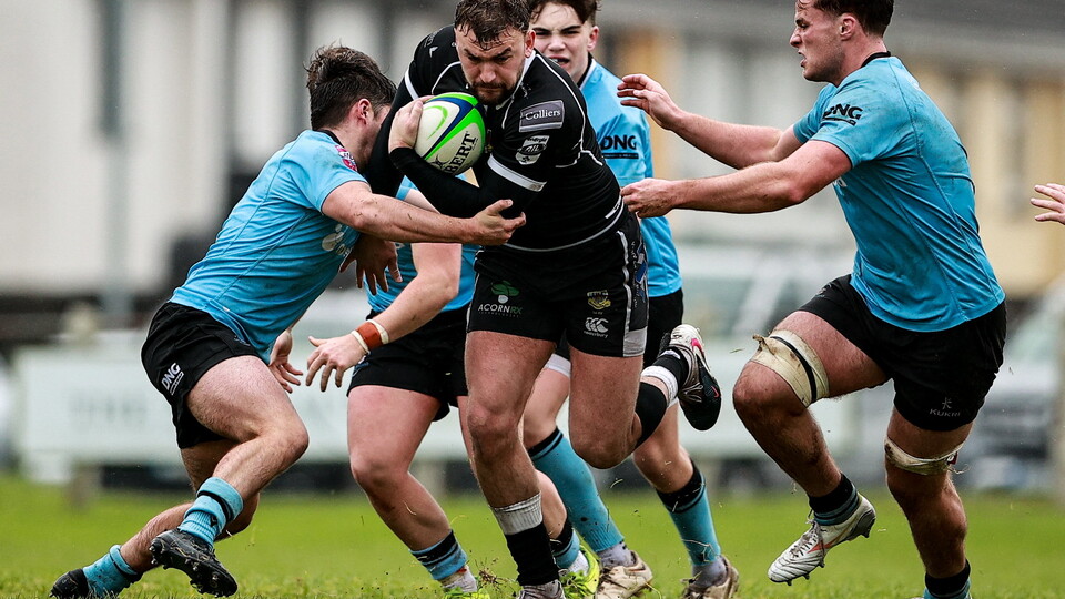 Ben Moxham of Ballymena in action against Galwegians