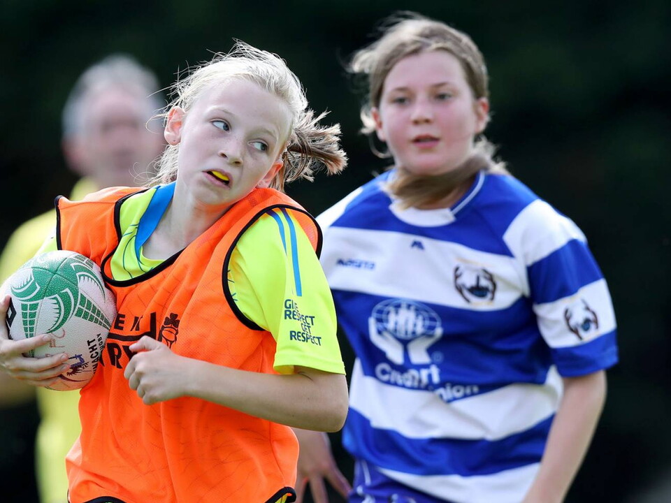 A photo of a girls rugby blitz
