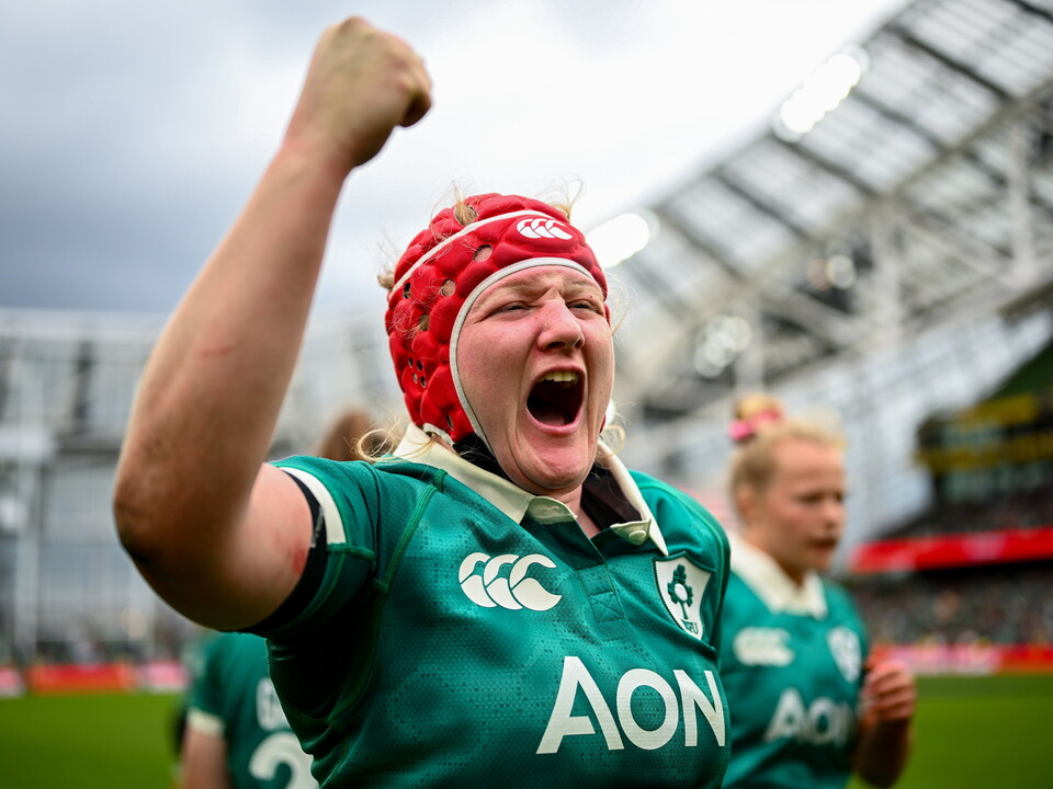 Aoife Wafer celebrates.