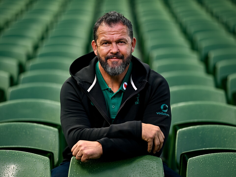 Andy Farrell at Aviva Stadium.