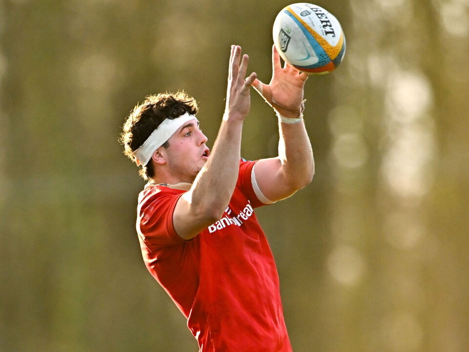 Michael Foy wins a lineout for Munster 'A'