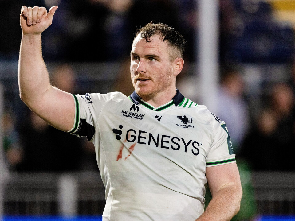 Peter Dooley is pictured after Connacht's win over Edinburgh in May