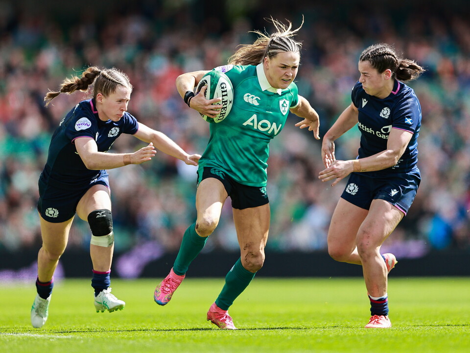 Béibhinn Parsons is pictured in action for Ireland against Scotland