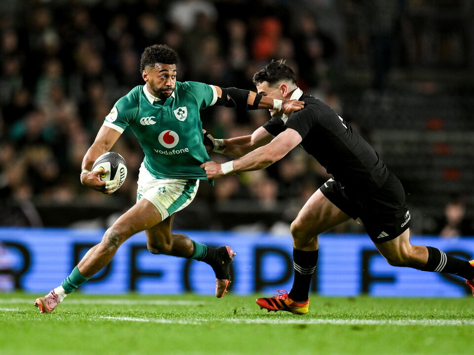 Robert Baloucoune in action against New Zealand