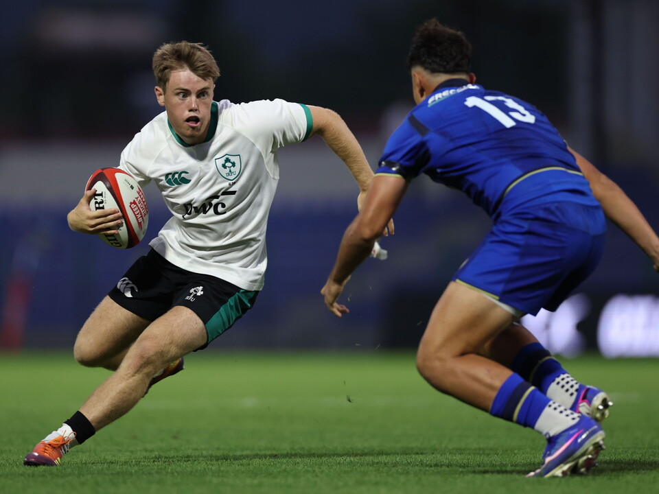 Action from the Ireland U-20s' play-off game against Italy