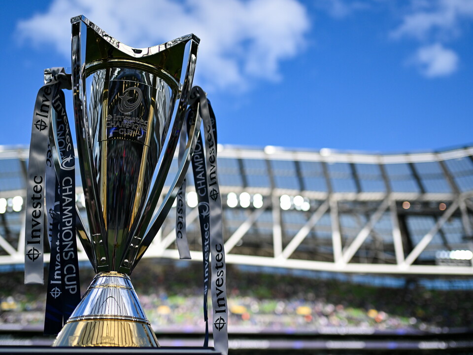 The Champions Cup trophy in Dublin
