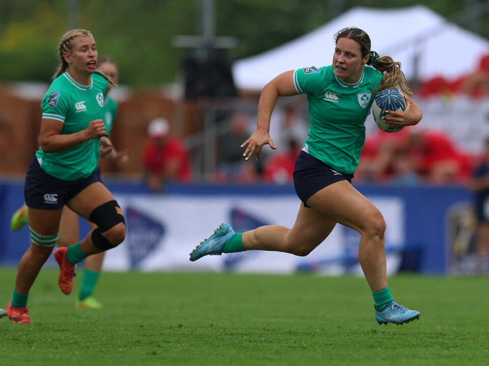 Alana McInerney in action for the Ireland Women's Sevens team