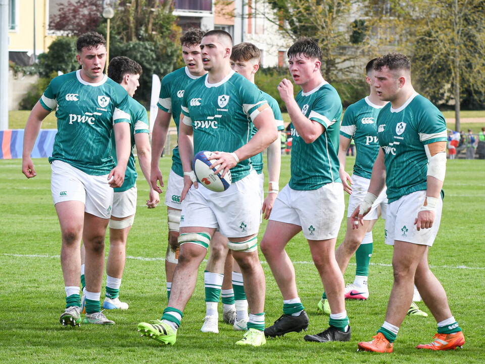 Xabi Scanlan with the Ireland Under-18 Schools forwards