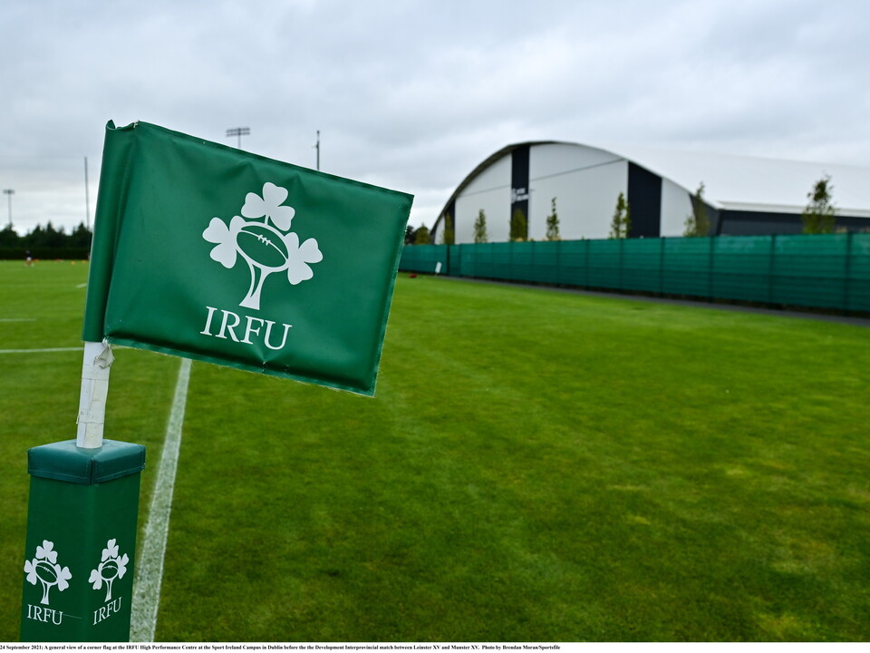 Shot of an IRFU cornerflag at the High Performance Centre