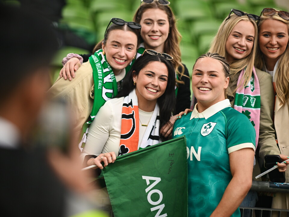 Beibhinn Parsons with supporters