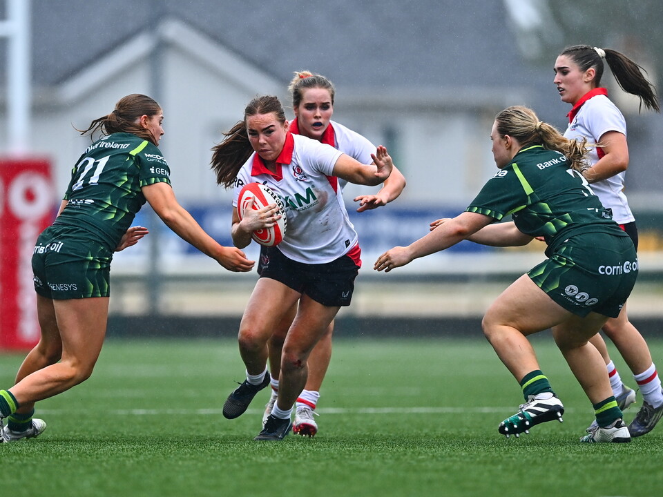 Niamh Marley leads an attack for Ulster