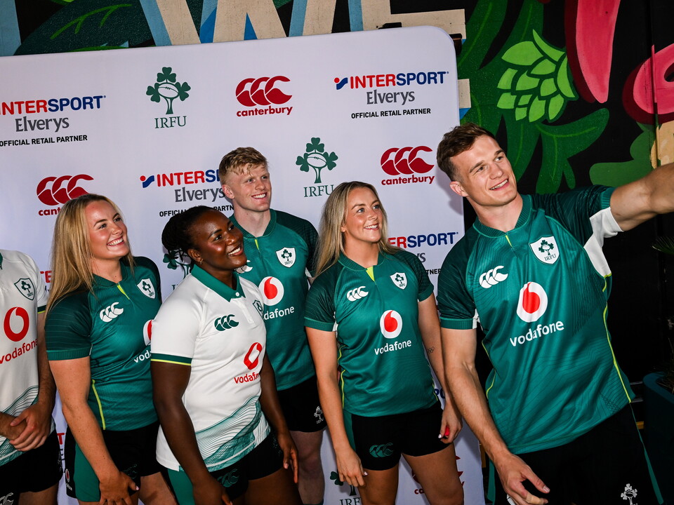 The Ireland players at the launch of the new kit for 2026/27