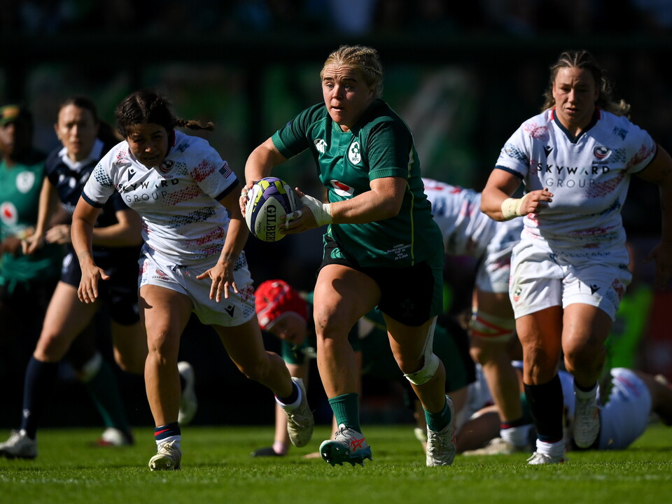 Clíodhna Moloney-MacDonald on the charge for Ireland