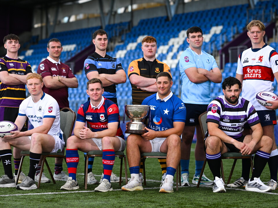 Players from the five Energia All-Ireland League Men's Divisions