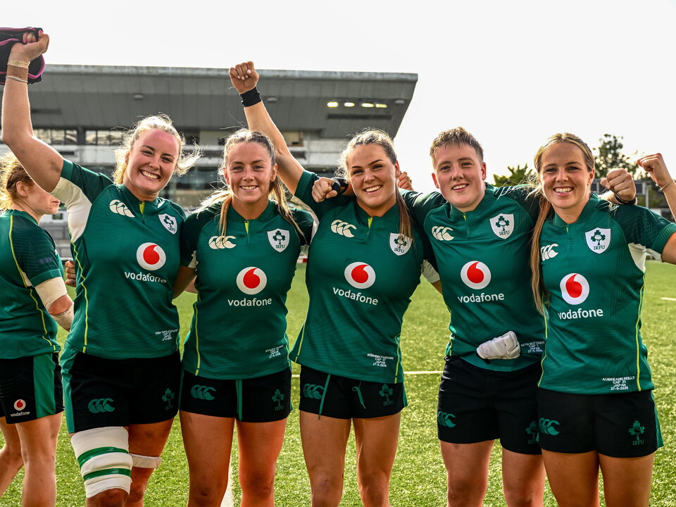 Béibhinn Parsons with Fiona Tuite-O'Sullivan, Stacey Flood, Beth Buttimer, and Aoibheann Reilly