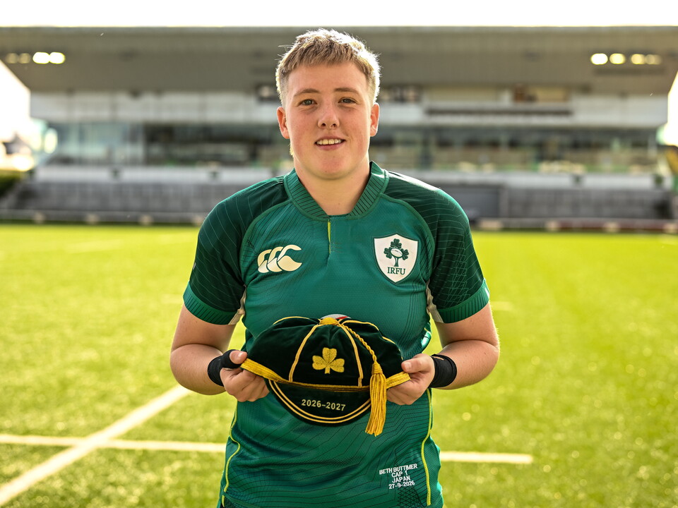 Beth Buttimer with her Ireland senior cap