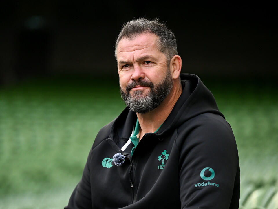 Andy Farrell at Aviva Stadium.